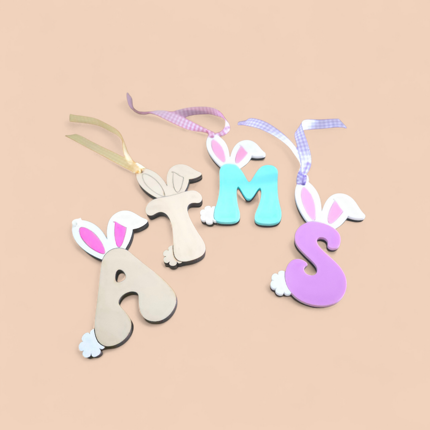 Easter - Easter Bunny Initial Tag - PeppaTree Designs