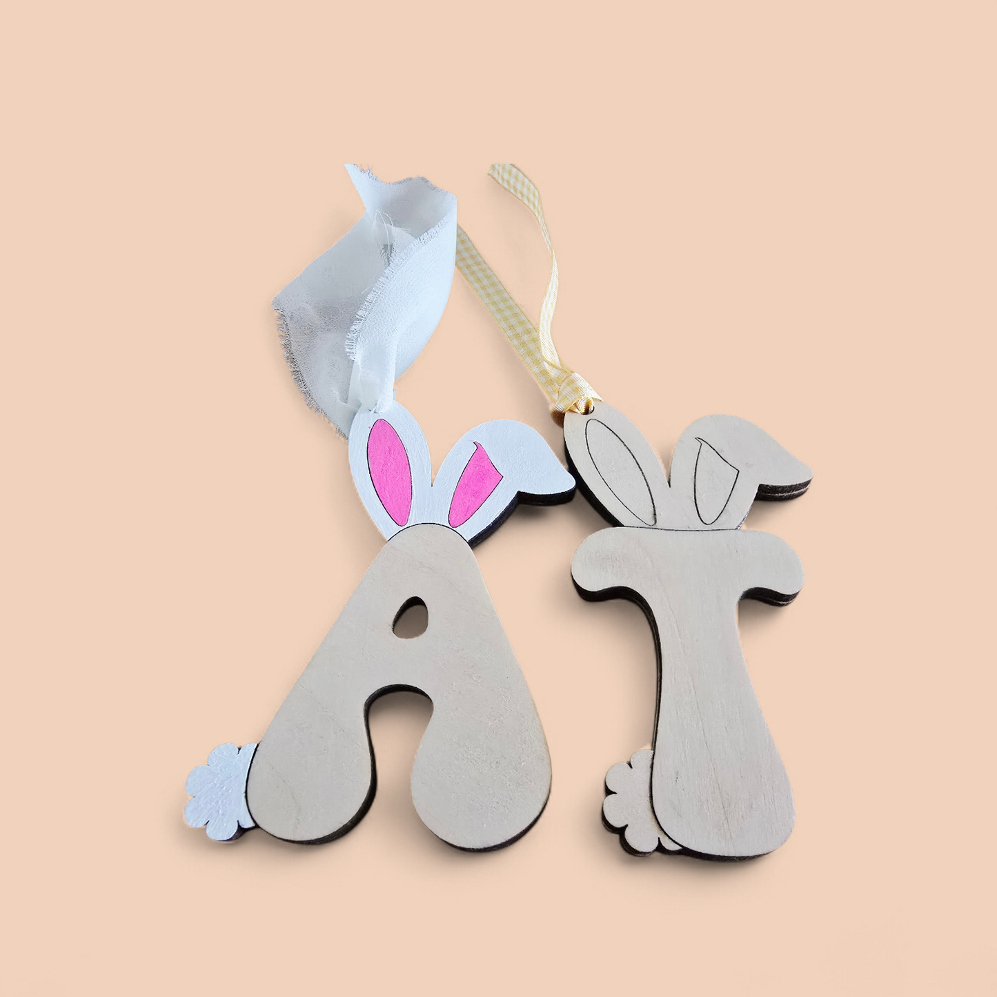 Easter - Easter Bunny Initial Tag - PeppaTree Designs