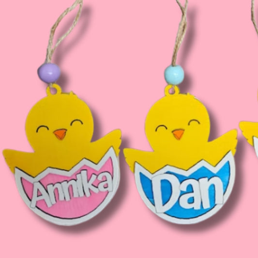 Personalised Easter Egg Basket Name Tags - PeppaTree Designs