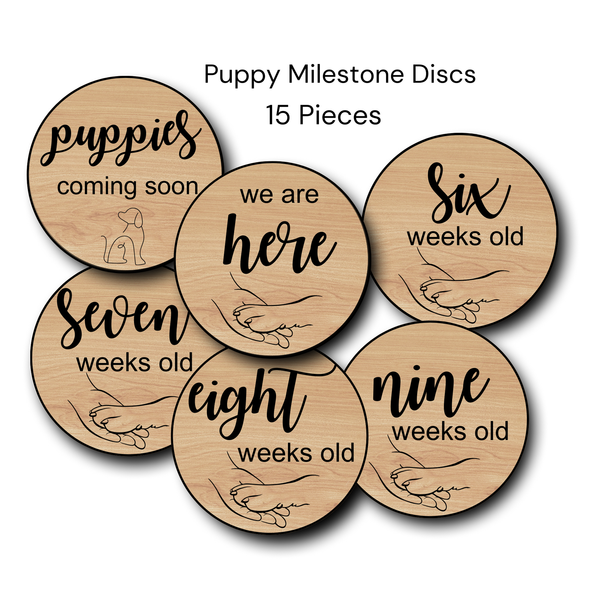 Puppy Milestone Discs - Breeder's Edition - PeppaTree Designs