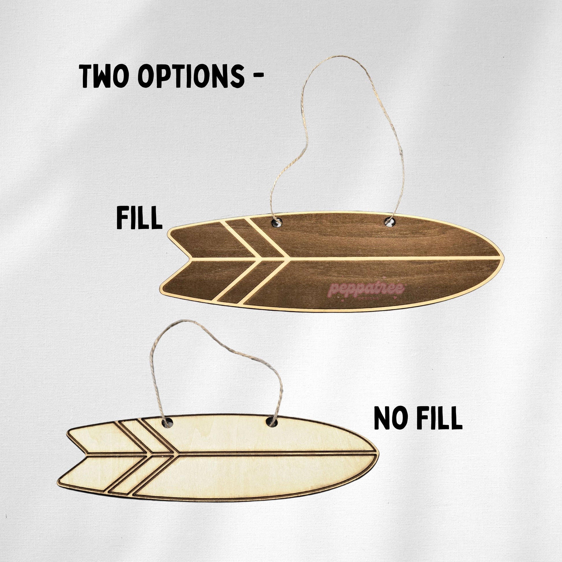 Personalised 3D Surfboard Name Door Sign - PeppaTree Designs