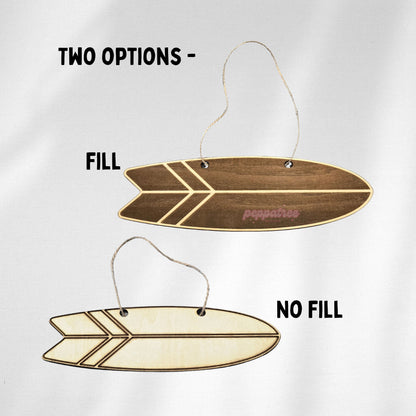 Personalised 3D Surfboard Name Door Sign - PeppaTree Designs