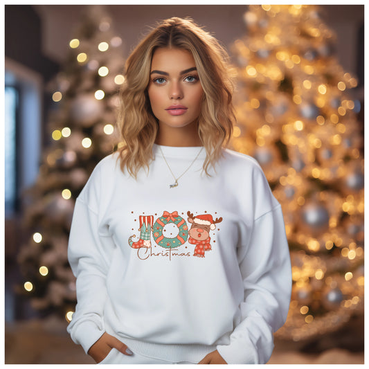 Joy Christmas Retro Tshirt or Sweatshirt - PeppaTree Design Store