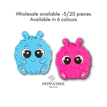 Love Bugs Fizz Ball Monster Silicone Bead | 1pce | AU - PeppaTree Design Store