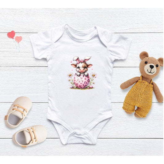 Easter Funny Cow Baby Mini-Me Onesie _ PeppaTree Designs