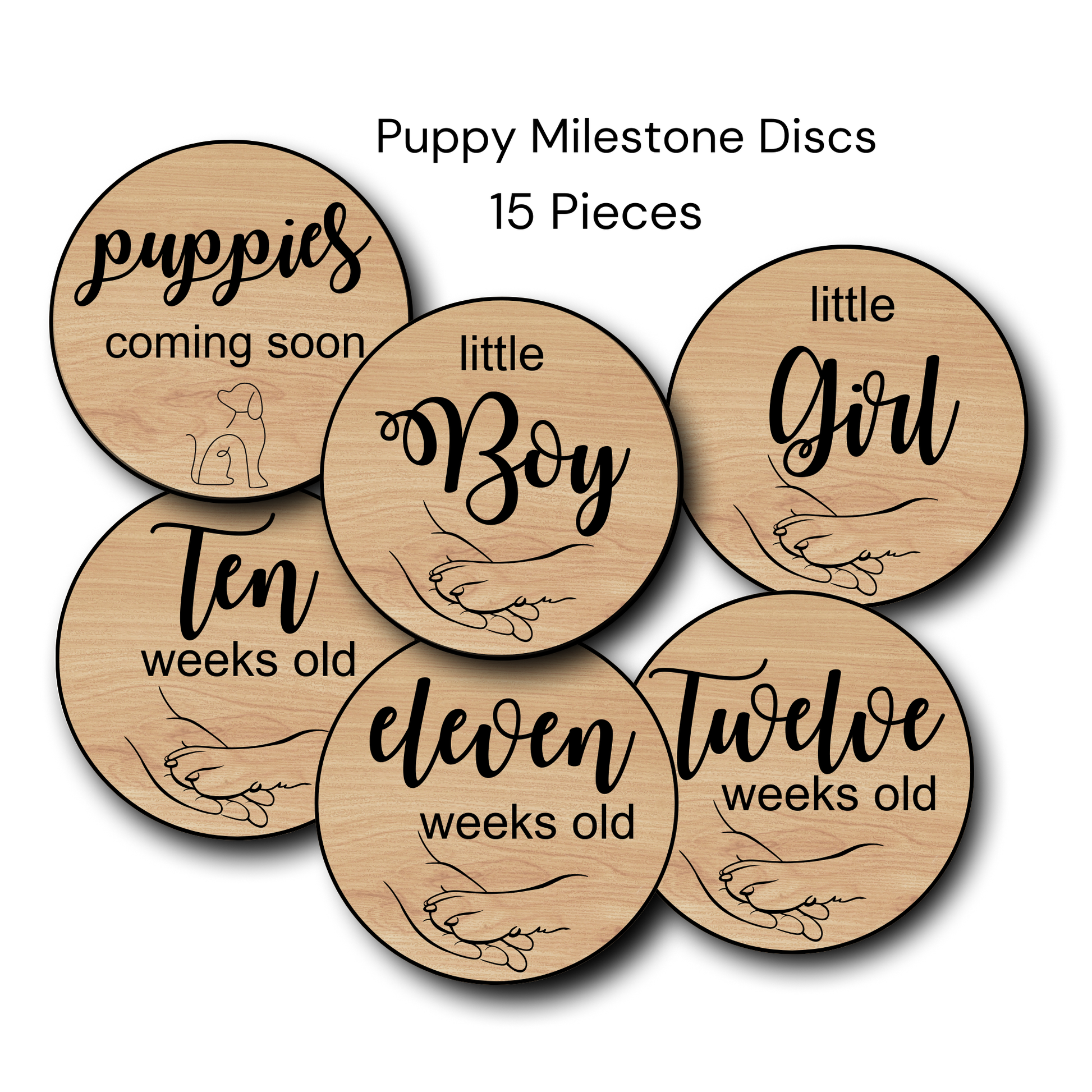 Puppy Milestone Discs - Breeder's Edition - PeppaTree Designs