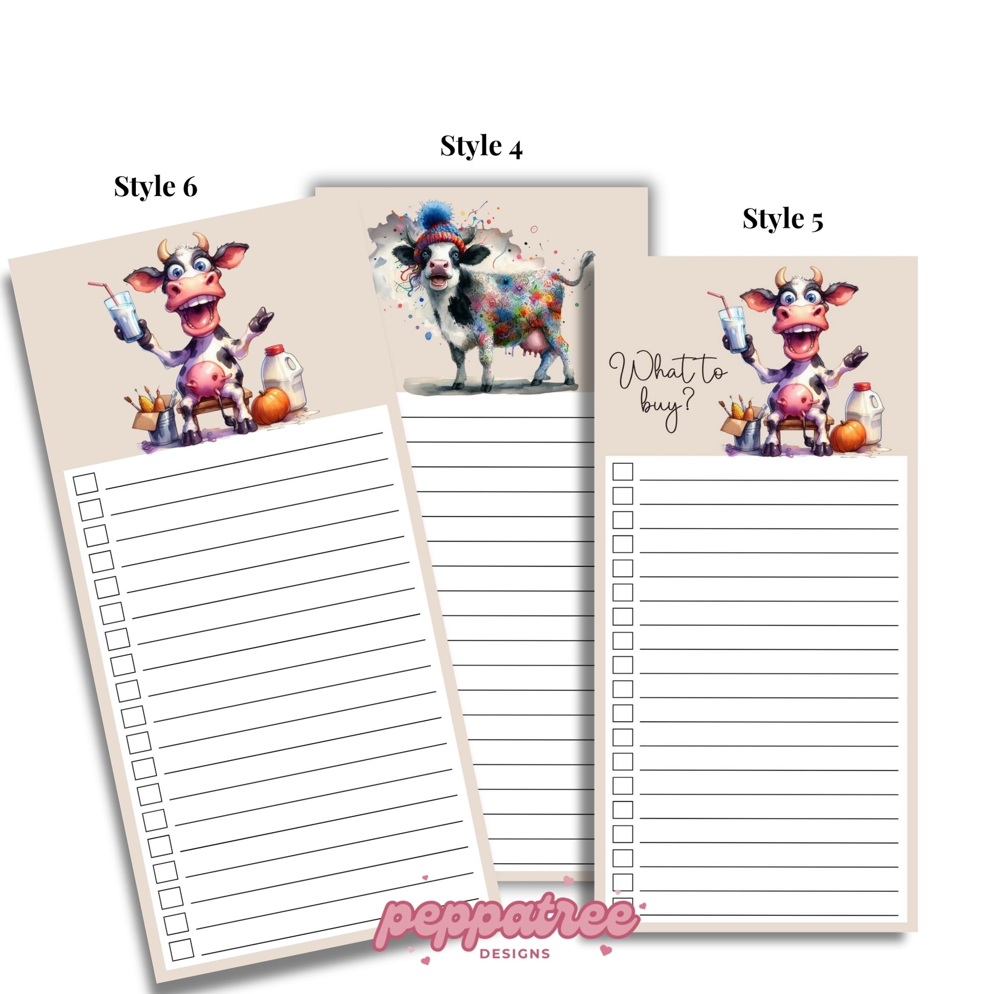 Funny Cow Notepad - PeppaTree Designs