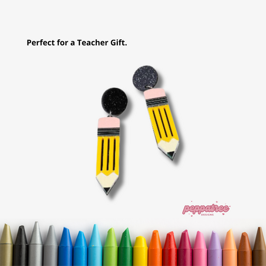 Pencil Acrylic Earrings