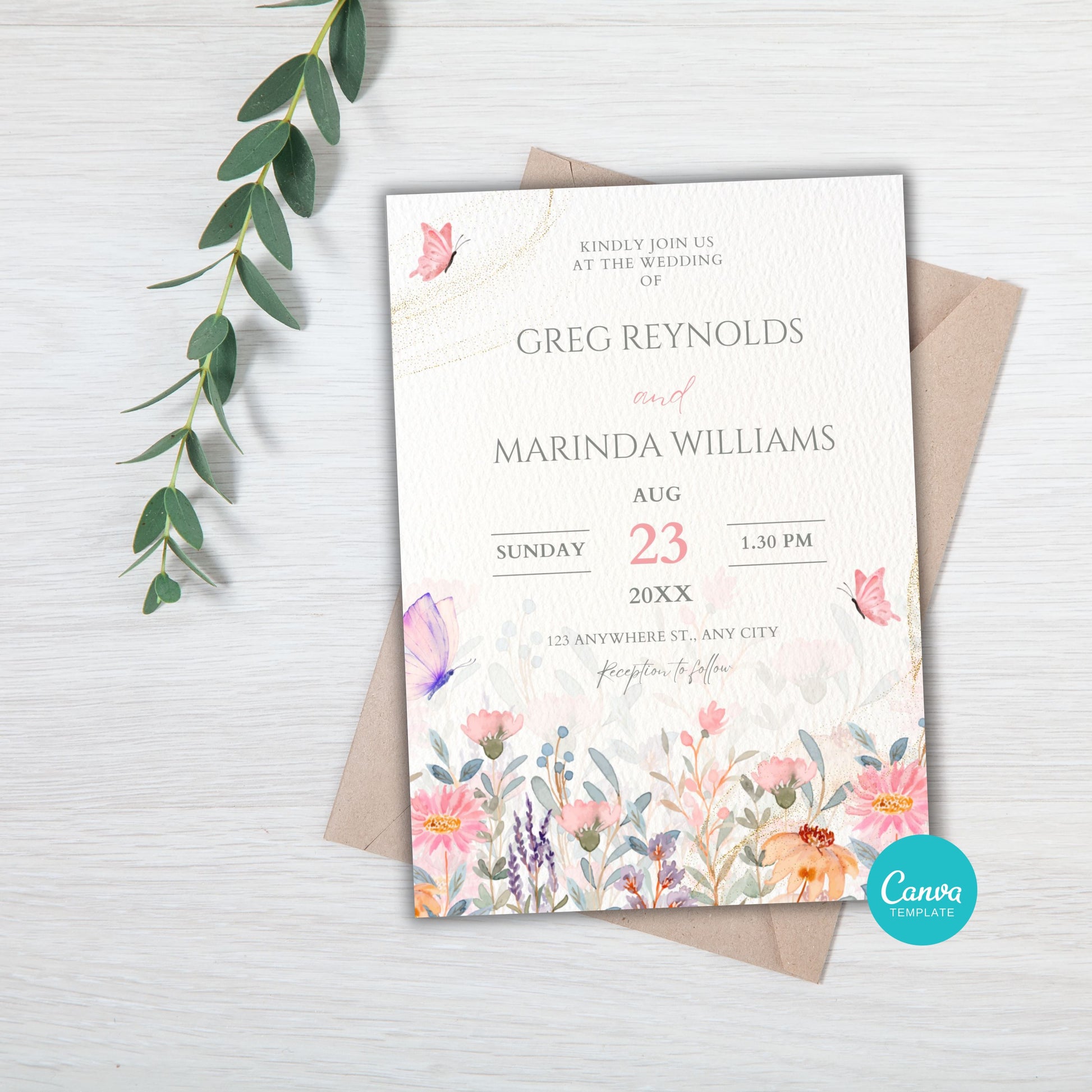 Spring Floral and Butterfly Wedding Bundle - PeppaTree Designs