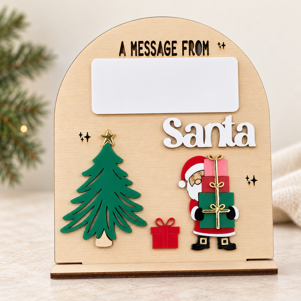 Message From Santa Sign Stand