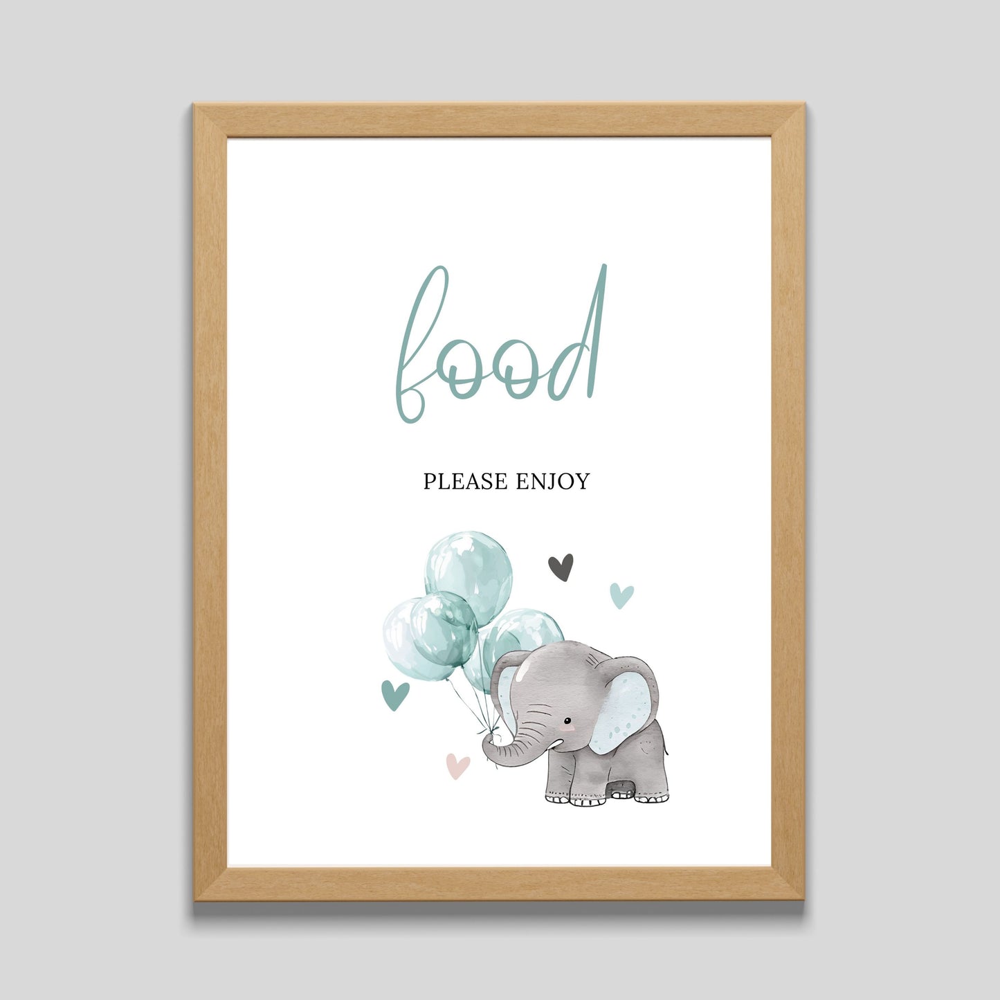 Elephant Baby Shower Food Table Sign - PeppaTree Designs