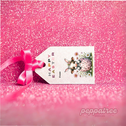 Easter Cow Gift Tags - Set of 9 Easter Tags - PeppaTree Designs