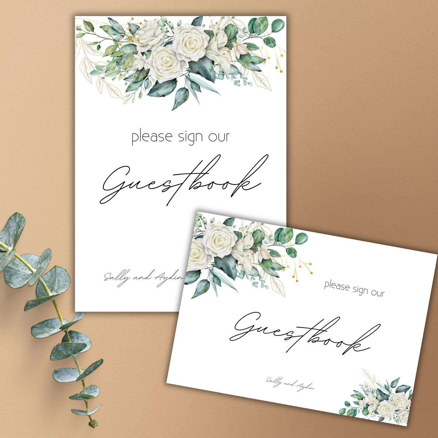 Evergreen Bliss Greenery Wedding Bundle Templates #W001 - PeppaTree Designs
