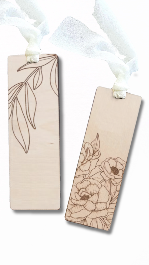 Flower and leaves faith bookmarks by PeppaTree Designs, featuring various floral and leafy designs for book lovers.