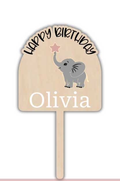 Elephant Nursery Decor | Custom Baby Name Births Stats Plaque - PeppaTree Designs