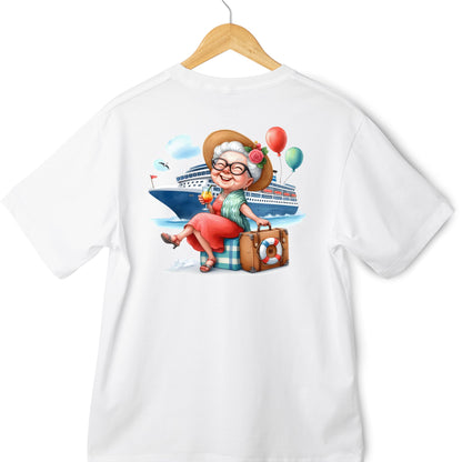 Old Lady Funny Cruise or Holiday T-shirts - Various Styles - PeppaTree Designs