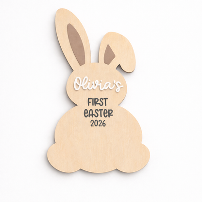 Easter My 1st Easter Bunny Footprint Plaque by PeppaTree Designs featuring a cute bunny footprint design for Easter celebrations.