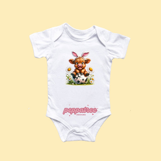 Easter Funny Cow Baby Mini-Me Bodysuit - PeppaTree Designs