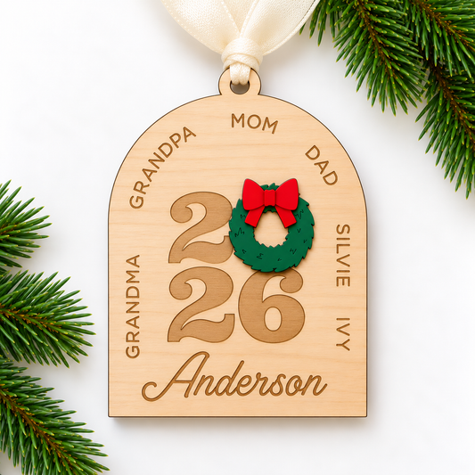 Arch Family Name Ornament