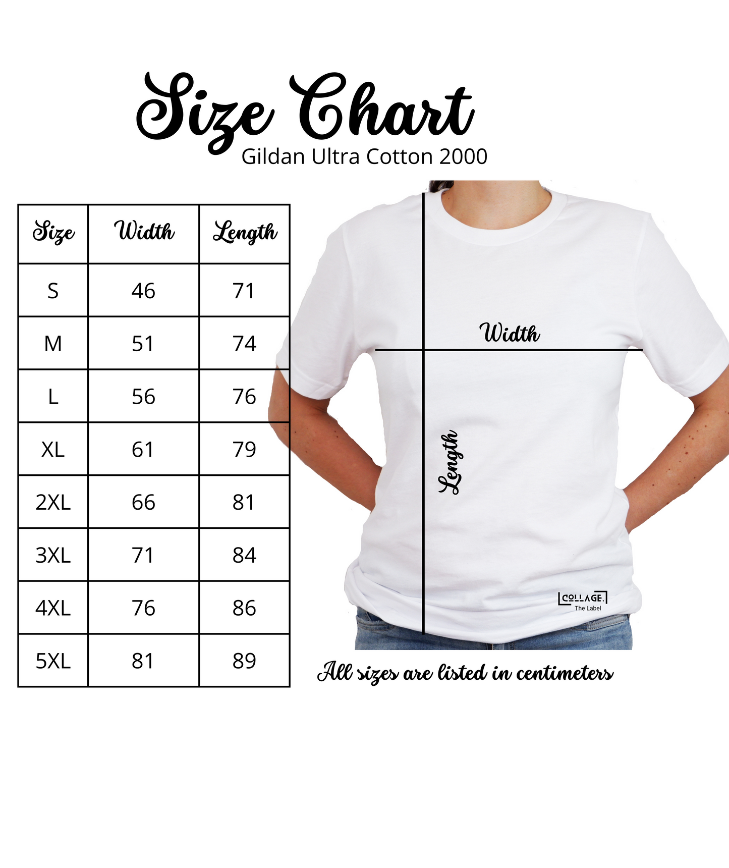 GildanUltraCotton2000SizeChart - PeppaTree Design Store