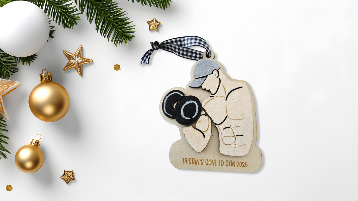 Gone to Gym Ornament - Boy - Digital