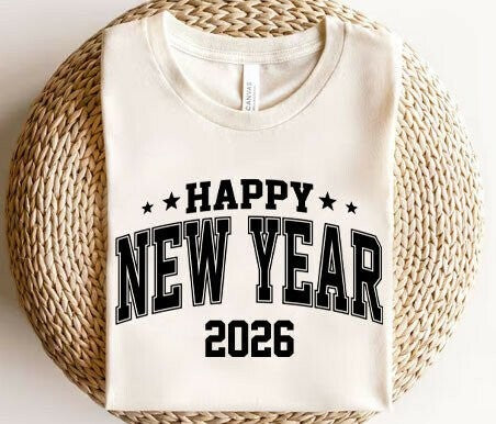 Happy New Year 2026 DTF Transfer | Full Colour Ready To Press