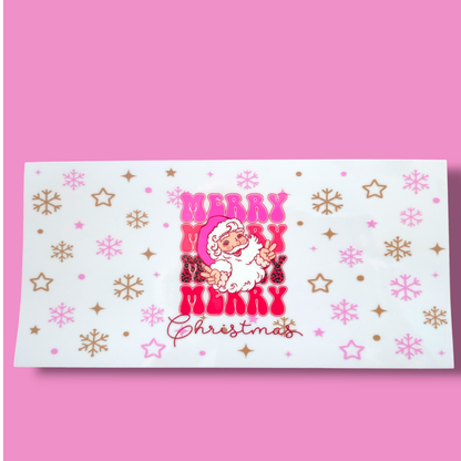 Christmas UV DTF Wraps - Various Designs | Suitable for 16oz Glass Mug - PeppaTree Designs
