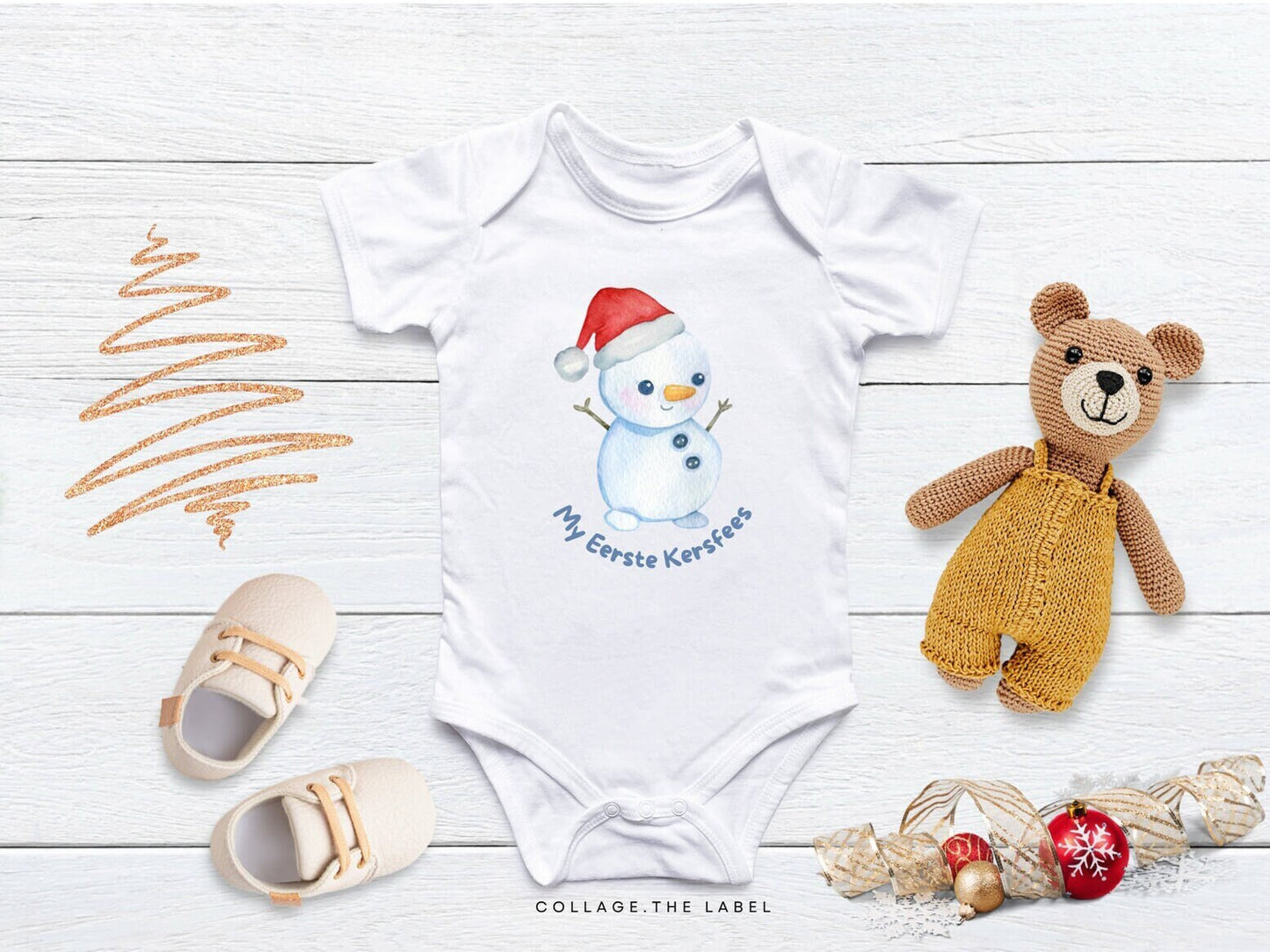 My 1st Kersfees Bodysuit | Christmas Baby Bodysuit, Afrikaanse Kersfees Geskenk - PeppaTree Designs