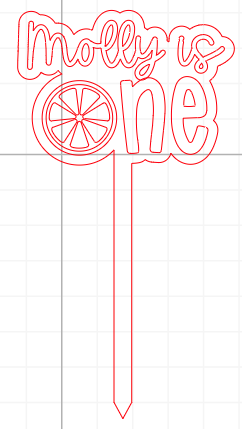 Fruit -  First Birthday Cake Topper