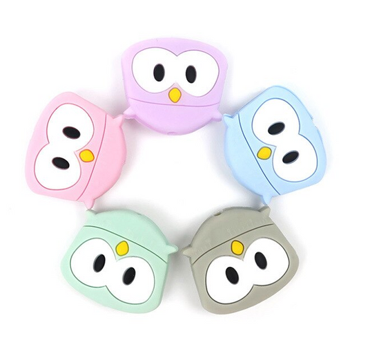 Owl Face Silicone Bead | 1pce - PeppaTree Design Store