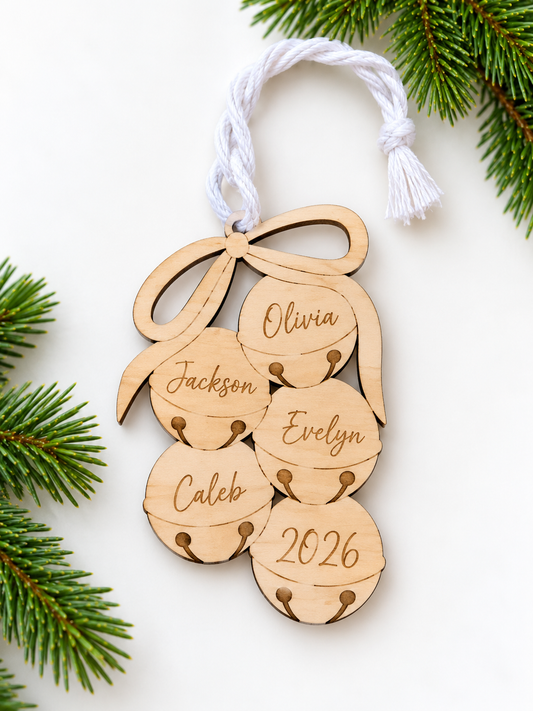JIngle Bells Family Ornament - Personalised