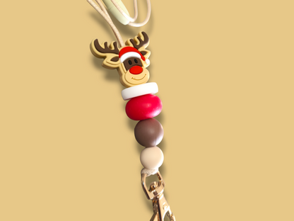 Christmas Reindeer Vibes Lanyard - PeppaTree Design Store