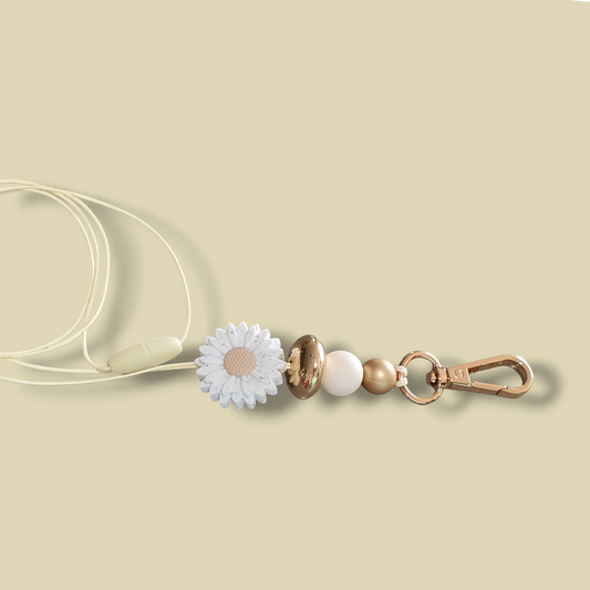 Speckled Daisy Lanyard - PeppaTree Design Store