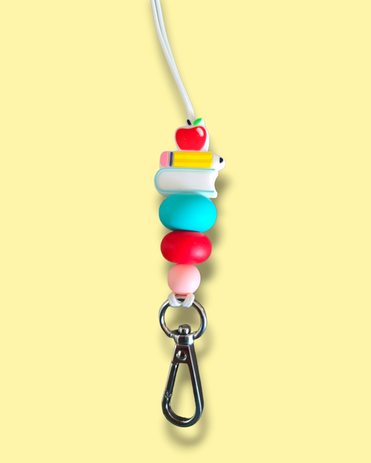 Teacher Apple Pencil Book Lanyard - PeppaTree Design Store