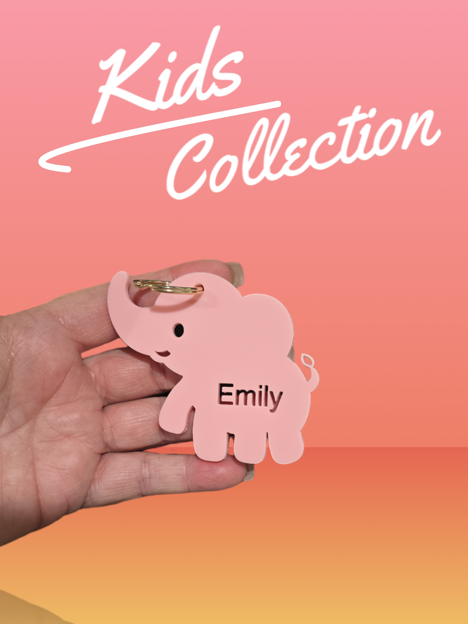 Elephant Kids Personalised Keyring or Bag Tag - PeppaTree Designs
