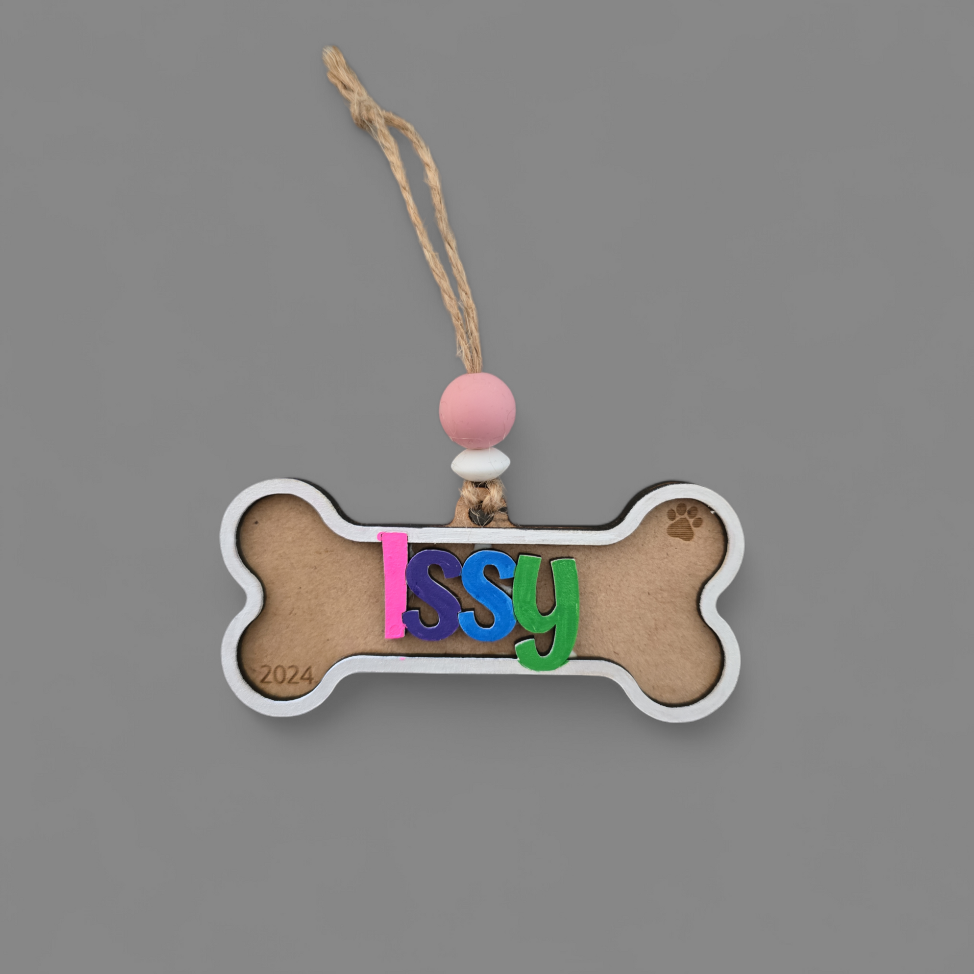 Personalised Dog Bone Ornament - PeppaTree Designs