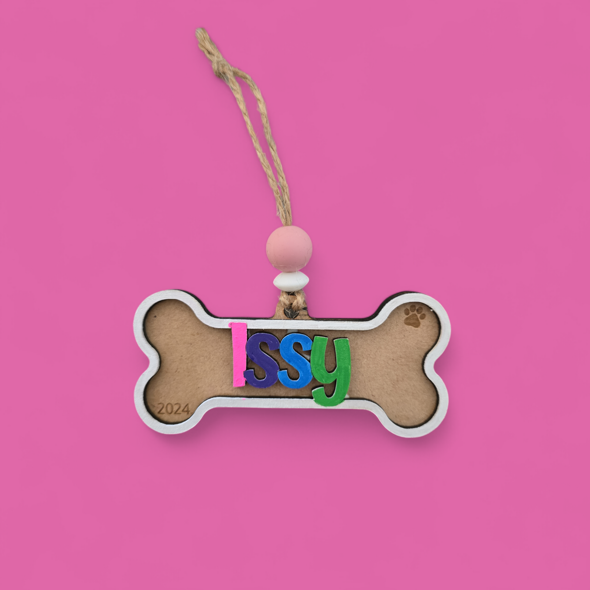 pet dog bone ornaments personalised Christmas ornament