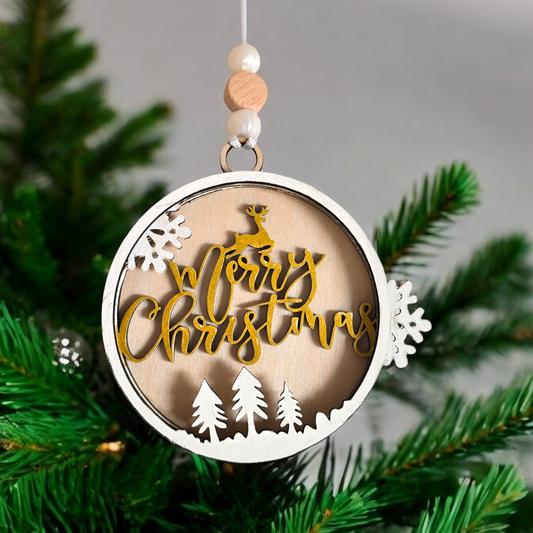 Merry Christmas 3D Tree Ornament
PeppaTree Designs