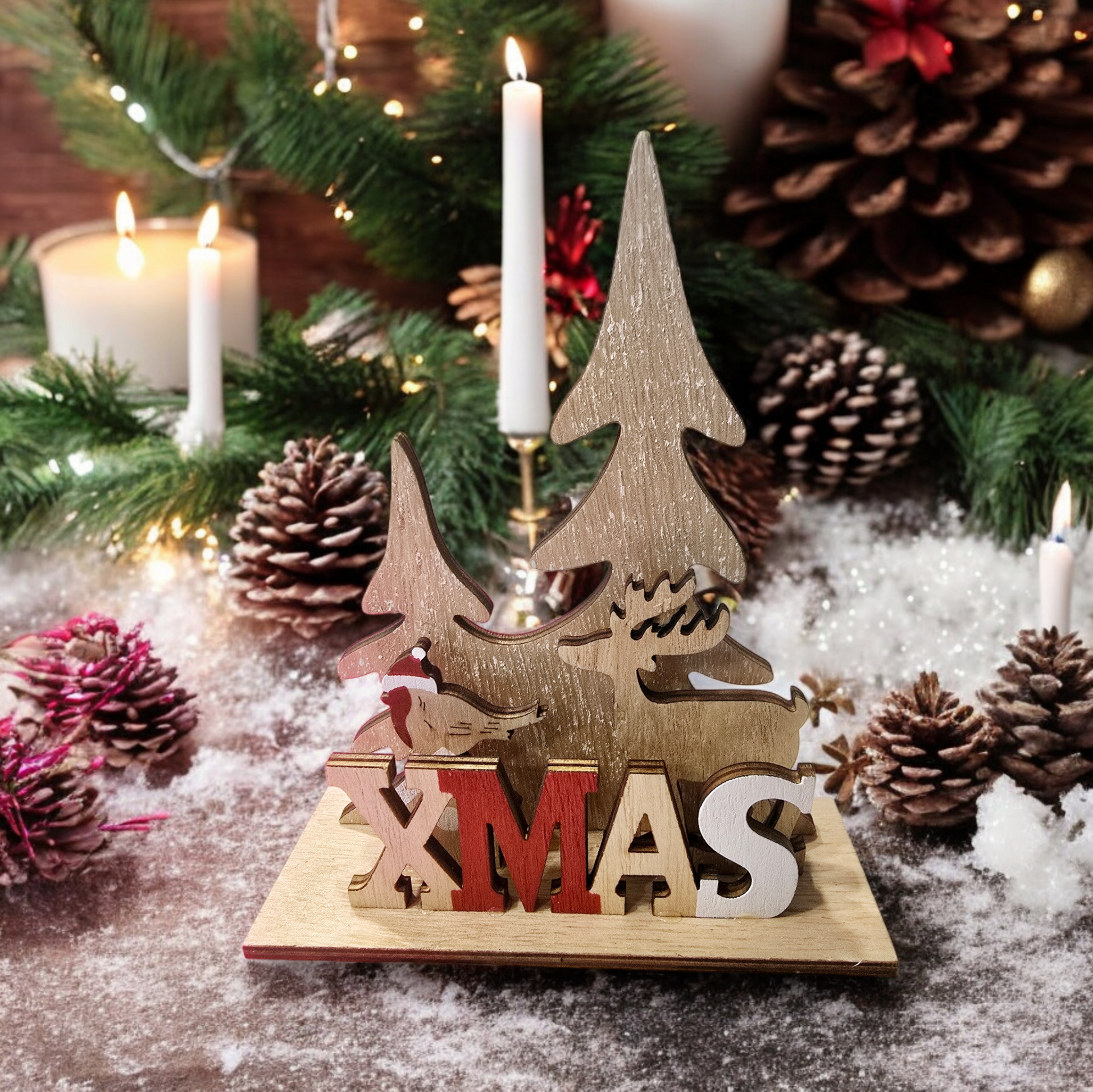 3d reindeer Christmas tree bird xmas table ornament - PeppaTree Designs