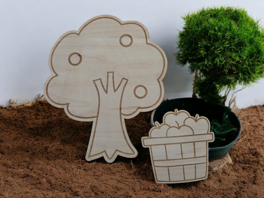 Farm Animals Play Scene Set - Colouring Set - PeppaTree Designs