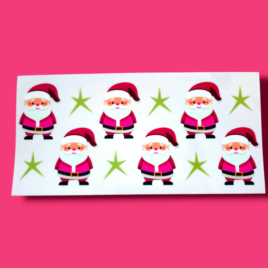 Christmas UV DTF Wraps - Various Designs | Suitable for 16oz Glass Mug - PeppaTree Designs