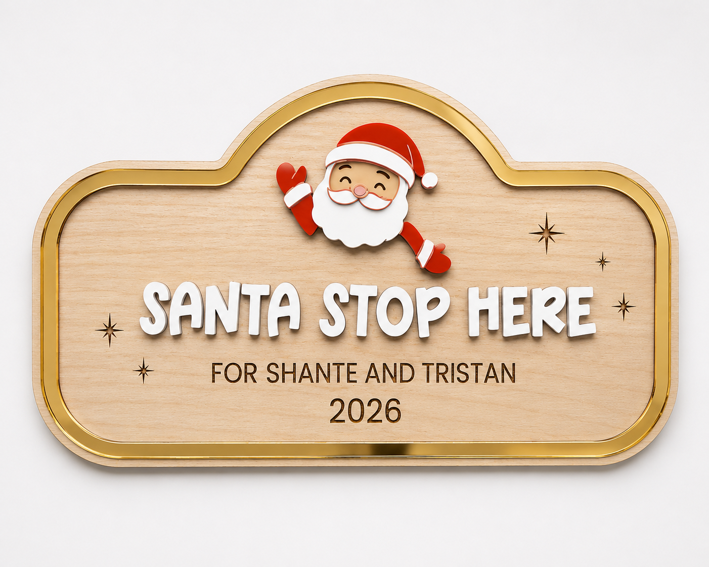 Santa Stop Here Sign