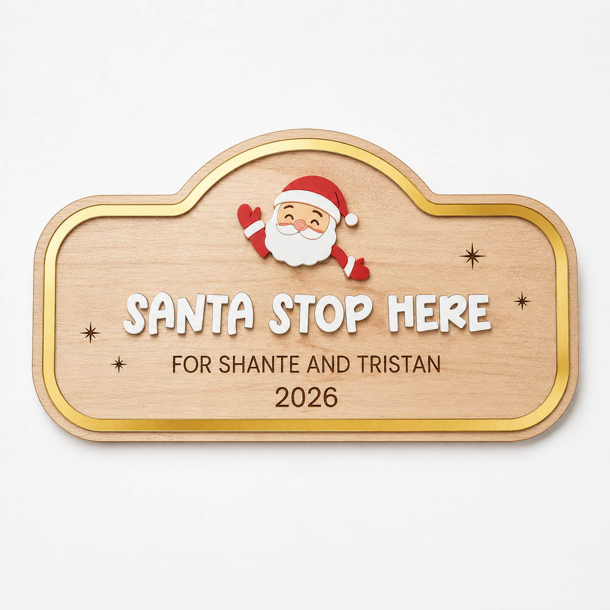 Santa Stop Here Sign