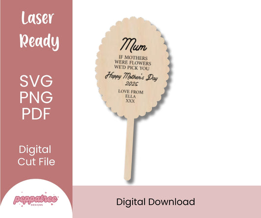 Mother's Day | Custom Name Scalloped Marker | If Mothers Were Flowers Collection Keepsakes