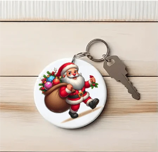 Santa Cute Christmas UV DTF Transfer | DiY Transfer Stickers - PeppaTree Designs