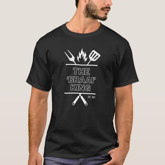 The Braai King Est.2024 Year T-Shirt - PeppaTree Designs