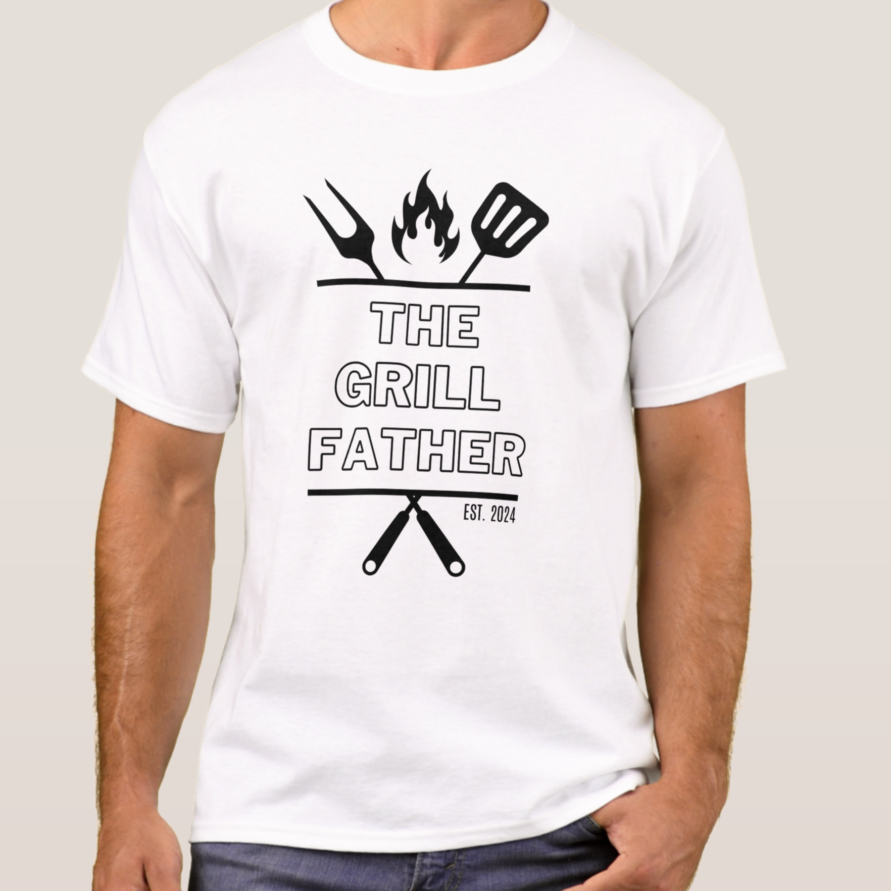 The Grillfather Est.2024 Year T-Shirt - PeppaTree Designs