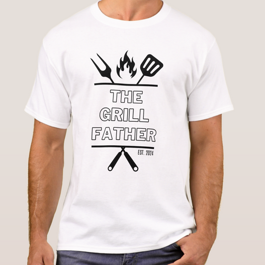 The Grillfather Est.2024 Year T-Shirt - PeppaTree Designs
