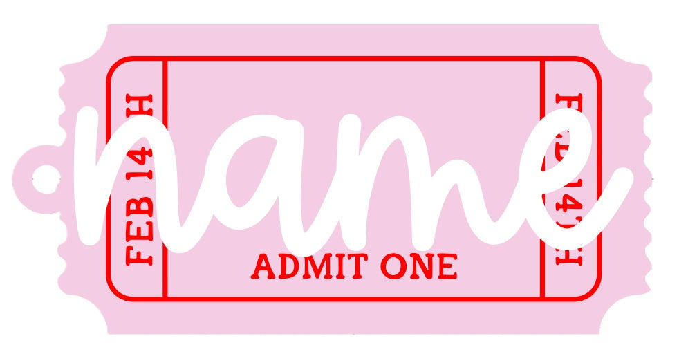 Valentines Ticket Tag