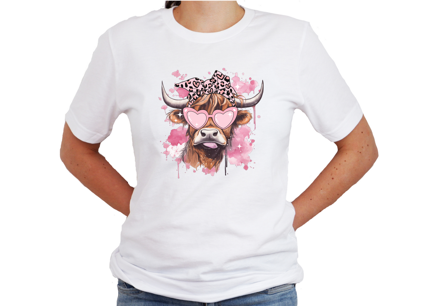 Highland Cow Love Valentine T Shirt - PeppaTree Design Store